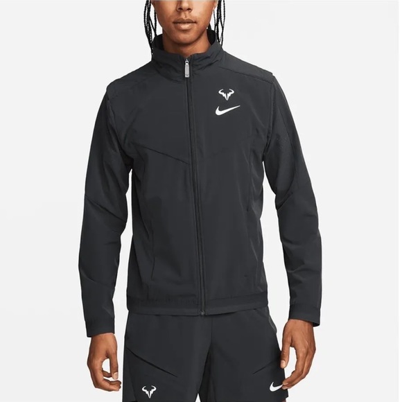 激レア Nike Rafael Nadal ジャケット 黒 Rafael Nadal Nike 2015 ATP Finals Hoodie Jacket size:M RAFA